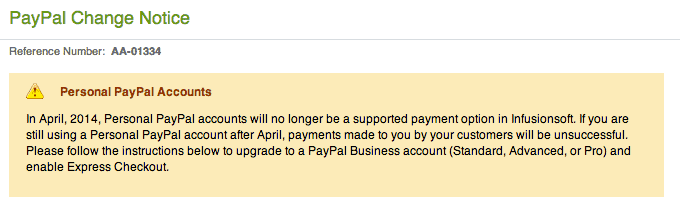 Paypal Infusionsoft